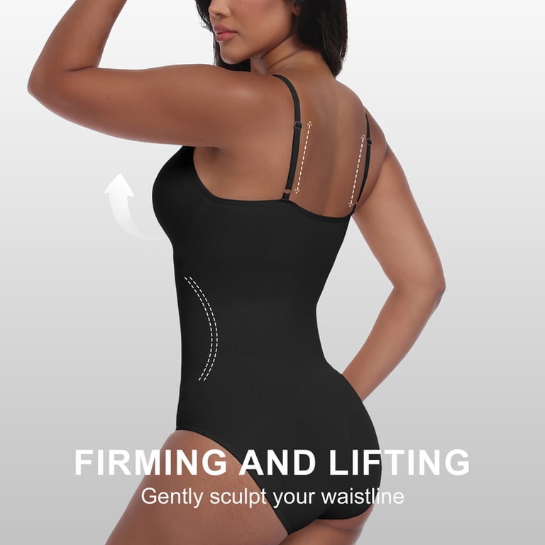 QYLUX Women's Seamless Shapewear Bodysuit,Tummy Control Body Shaper ...