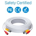 thumbnail image 2 of PwrON 150ft White BNC Video Power Wire Cord Replacement for LW1662MDW LW16122MW Camera Cable Lead, 2 of 6