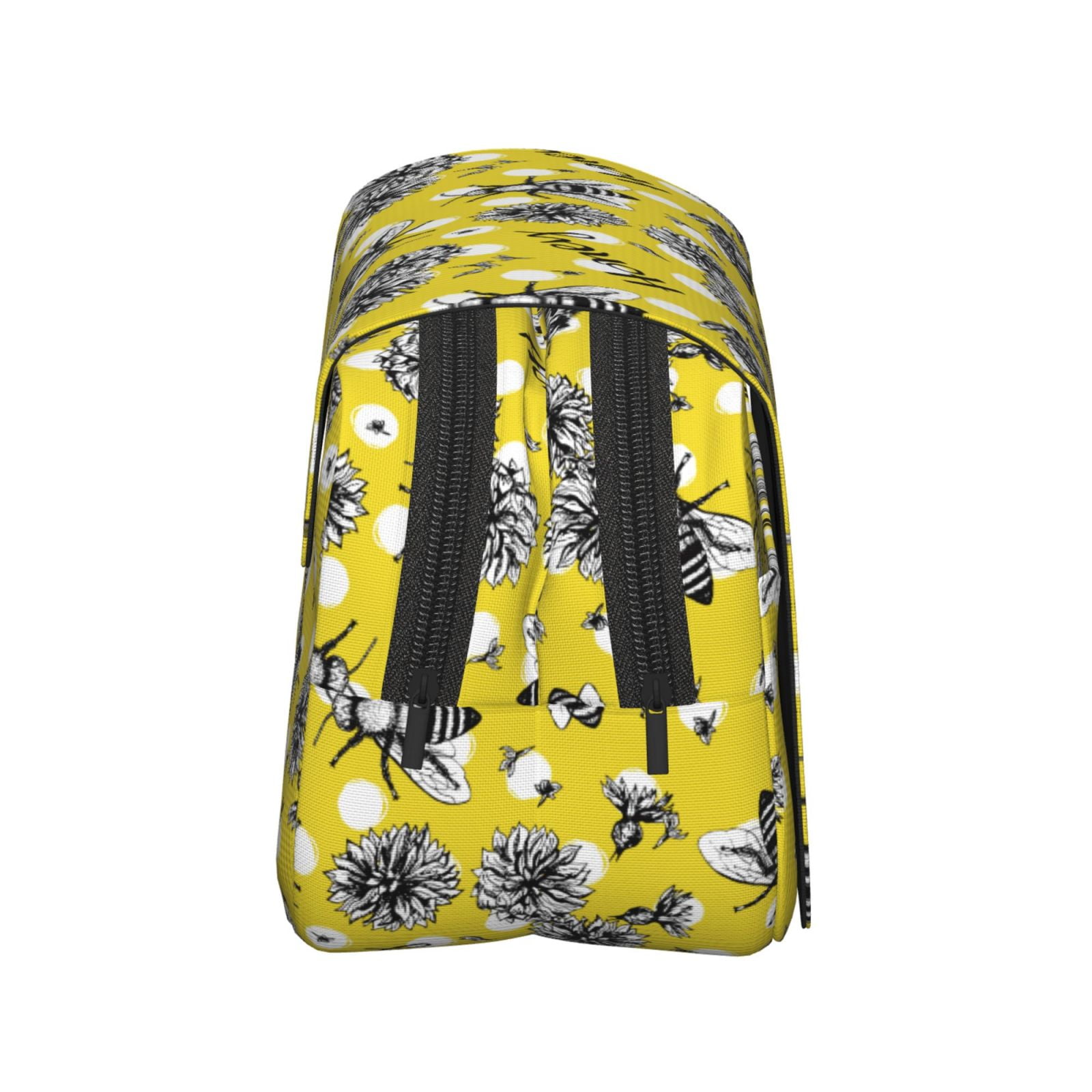 Rateoe Honeybee Pattern Double Clamshell Pen Case, Storage Organizer with Two Zipper Compartments– Holds Up to 50 Pencils & Pens