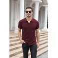 thumbnail image 5 of Iceglad Polo Shirts for Men V Neck Slim Fit Short Sleeve Performance Golf Shirt Knit Soft Tees, 5 of 8