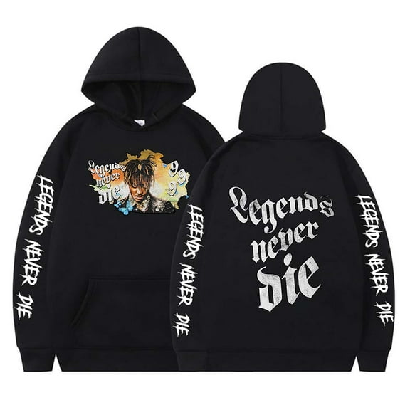 Juice Legends Never Die WRLD Inspired Retro Y2K Hoodie - Unisex Soft Warm Oversized Hip Hop Streetwear Winter