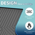 thumbnail image 3 of Unique Bargains Flat Face Cargo Liner Rear Trunk Mat Trunk Cargo Luggage Boot Tray Mat Vertical Stripes Pattern for Buick Envision 2021-2024 Anti-Slip, 3 of 7