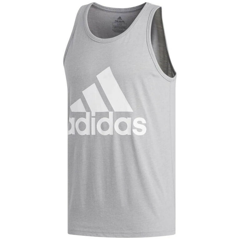 Adidas Men s BOS Badge of Sport Classic Tank Top DV2120 Light Grey White