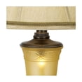 thumbnail image 4 of Kathy Ireland Sorrento Traditional Table Lamp 30" Tall Antique Bronze Glass with Nightlight Flared Bell Shade for Bedroom Living Room Bedside Office, 4 of 6
