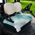 thumbnail image 2 of Golf Cart Seat Covers for 2 Seater,Marble Aqua Microfiber Cart Seat Towel Blanket,Gradient Gold Aesthetics Abstract Minimalist Art Absorbent NonSlip Bench Seats Protector for Golf Course 51"x31", 2 of 9