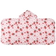 thumbnail image 5 of Yayeee Kids Hooded Towel with Hand Pockets Beach Soft Absorbent Bath Wrap 50 x 23.5 inch, Pink Floral Strawberry Pattern, 5 of 5