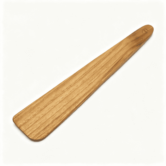 ACDANC 13" Flat Wooden Spatula for Cast Iron, Egg Flipper, Pan Scraper, Handcraft from High Moist Resistance Golden Teak for Non Stick Cookware Moisture-Resistant Wooden Spatula (13")