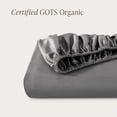 thumbnail image 4 of Bare Home 100% Organic Cotton Fitted Sheet - Sateen Weave - 400 Thread Count - Queen, Gray, 4 of 9