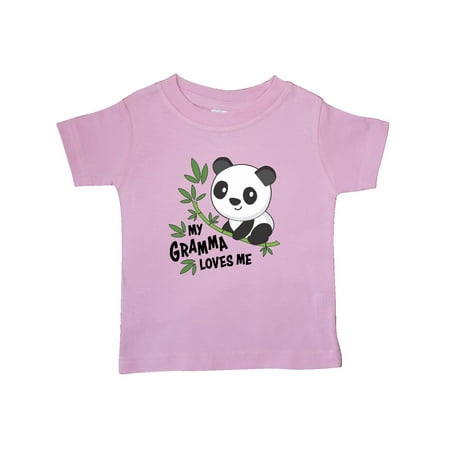 My Gramma Loves Me- cute panda Baby T-Shirt