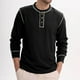 thumbnail image 1 of pstuiky Camisas casuales de manga larga para hombre, Sudadera informal de color liso con botones y manga larga y cuello redondo para hombre camisetas de hombre m, 1 of 7