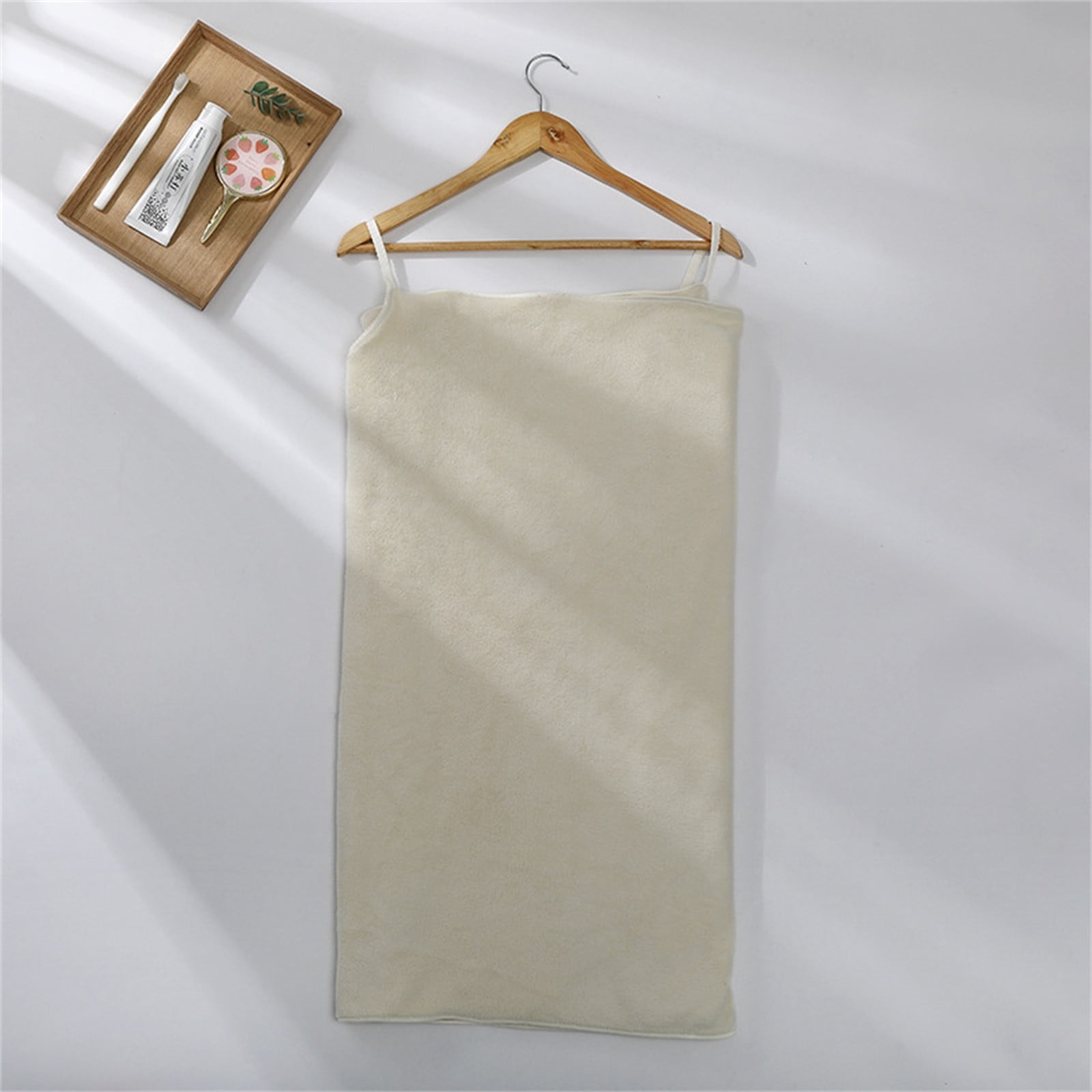 ZKCCNUK Bath Towels Ultra Soft Wearable Bath Towel, Plus Size Coral Velvet Absorbent Women's Sling Thickened Bath Wrap Towel Adjust Quick Dry Wearable Beach Spa Bathrobes With 55.1" x 29.5"