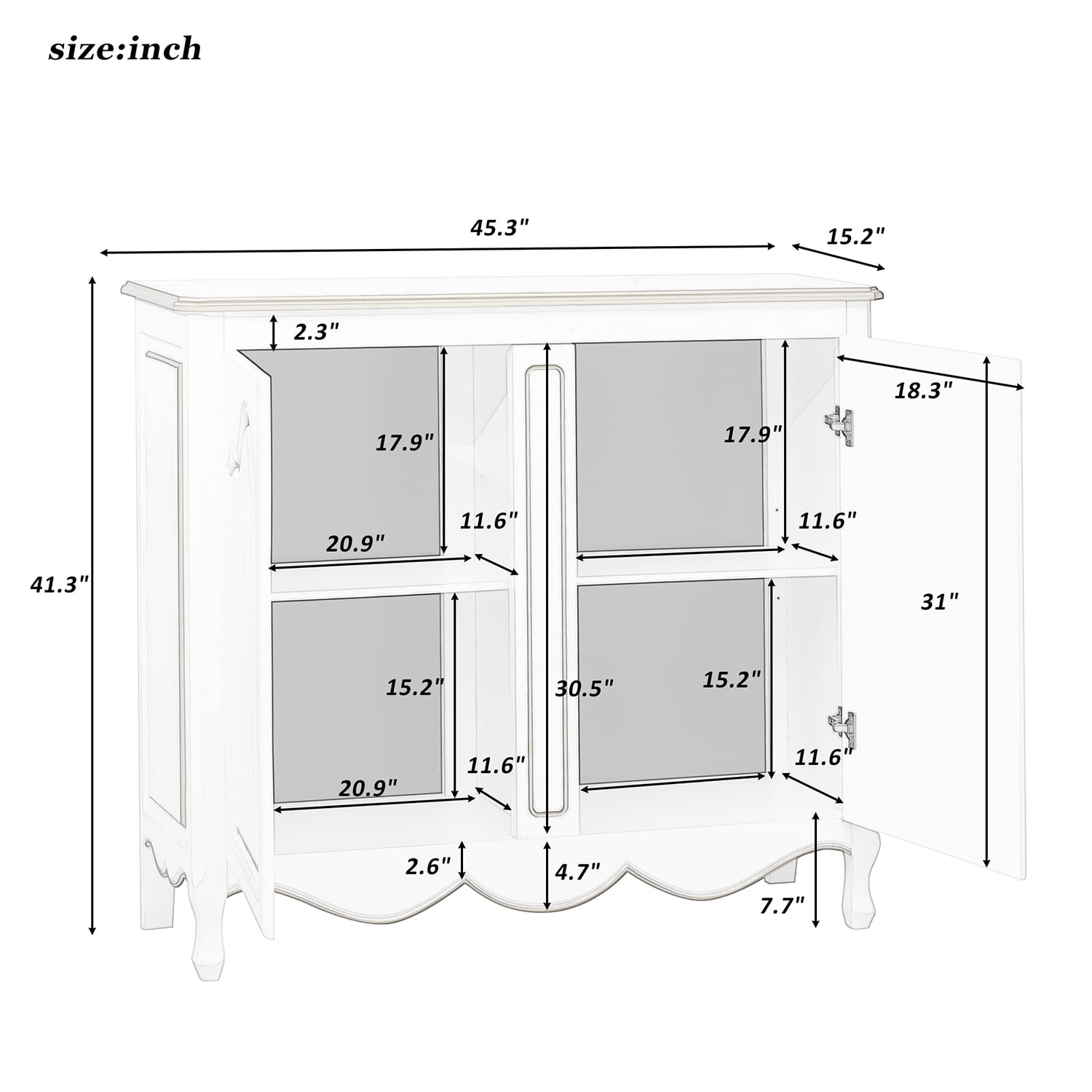 Kadyn Accent Storage Cabinet, Solid Wood Kitchen Storage Cabinet with 2 Doors,Pure Hand Drawn and Solid Wood Legs, Sideboard for Kitchen Living Room, Black Kadyn Accent Storage Cabinet, Solid Wood Kitchen Storage Cabinet with 2 Doors,Pure Hand Drawn and Solid Wood Legs, Sideboard for Kitchen Living Room, Black