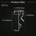 thumbnail image 2 of Uxcell 36 Pack 2 inch Clear Valance Clips, Hidden Window Blind Valance Retainer Holder for Horizontal Blind, Style7, 2 of 6
