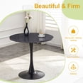 thumbnail image 5 of S-HOME Round Dining Table with Metal Pedestal and Thickened Tabletop 31.5 Inch Ideal for Kitchen and Living Room，Black+Gery, 5 of 11