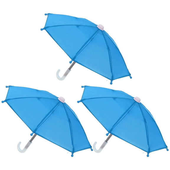 Hemoton 3pcs Small Umbrella Model Decoration Open and Close Doll Umbrella for 18inch Doll