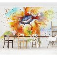 thumbnail image 3 of Papel pintado adhesivo - Painted Sunflower - Mural apaisado Dimensión LxA: 190cm x 288cm esquí esquí Gafas de esquí, 3 of 5