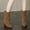 Brown, variant on Women's Wide Width Ankle Boots Low Heel Side Zipper Slouchy Mid Calf Boots Short Booties.