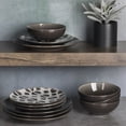thumbnail image 3 of Spice by Tia Mowry Truffle Pepper 12 Piece Reactive Dinnerware Set, 3 of 6