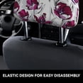 thumbnail image 4 of Kdxio Tulips Flowers Pattern Print 2 Piece Car Head Rest Covers Set Auto Front/Rear Seats Headrest Cover Universal Fit Most Cars,Sedan, SUV, 4 of 9