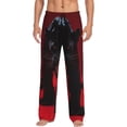 thumbnail image 1 of Balery Black Panther Red Background Pantalones de pijama para hombre, pijama ultraligero, pantalón de descanso-3X-Large, 1 of 6