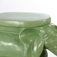 thumbnail image 6 of JONATHAN Y White Elephant 14.25" Ceramic Garden Stool, Green, 6 of 9