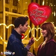 thumbnail image 6 of PMU Valentine's Day Heart Red Ribbon 18 Inch Mylar-Foil Balloon Valentine's Day, Proposal, Special Events, Photo Props Party Decoration and Accessories (5/Pkg) Pkg/1, 6 of 9
