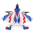 thumbnail image 4 of Avión teledirigido modelo de avión RC 2,4 GHz, planeador artesanal de combate, azul y blanco, para regalo, juguetes para niños, batería única, 4 of 10
