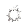thumbnail image 6 of Fashion Women 2-layer Love Heart Cross Charm Hand Chain Bracelet Jewelry Gift, 6 of 6
