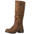 thumbnail image 2 of GLOBALWIN Women's Chunky Heel Camel Knee High Riding Boots 8M, 2 of 7