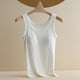 thumbnail image 5 of Pijama de manga corta para mujer, de verano, talla grande, con tirantes, almohadillas para el pecho y el centro de la espalda, sin mangas y pijama interior, blusa de poliéster para mujer., 5 of 5