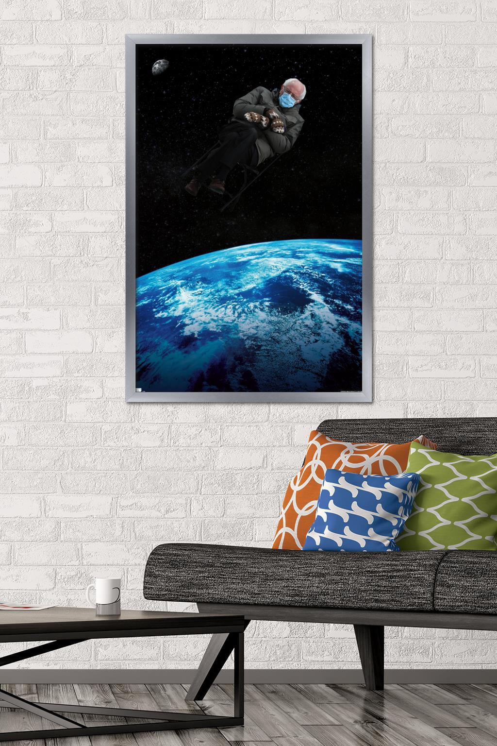 Earth To Bernie Wall Poster, 22.375" x 34", Framed