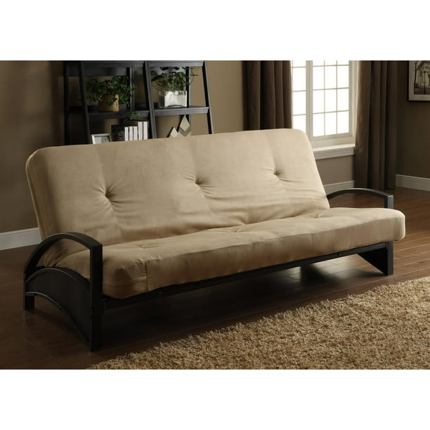 DHP Alessa Black Metal Futon Frame w/ 6" Futon Mattress, Multiple