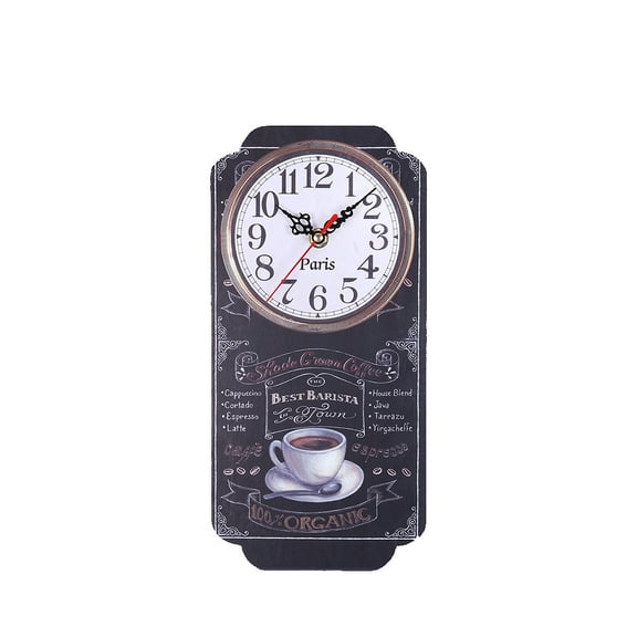 Nomeni 5.79" Quartz French Country Wooden Indoor Wall Clock, Silent Mechanism