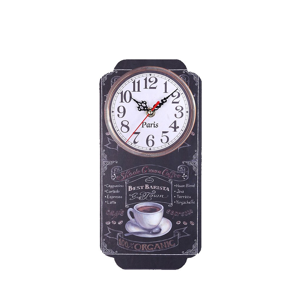 Nomeni 5 . 79 Quartz French Country Wooden Indoor Wall Clock, Silent Mechanism
