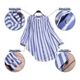 thumbnail image 5 of ZANZEA Women Long Sleeve Stripe Shirt Casual Tops Button Up Blouses, 5 of 11