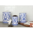 thumbnail image 2 of 10 Strawberry Street Chinoiserie 3 Piece Ceramic Canister Set, White, Blue, 2 of 4