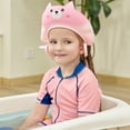 thumbnail image 3 of 1Pc Baby Shower Cap Shield for Kids Soft Silicone Adjustable 1-10 Years Old Cartoon Pig Shower Cap for Kids Toddler Shower Cap Shield Makes the Kids Bath More Fun, 3 of 5