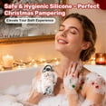 thumbnail image 3 of Silicone Exfoliating Body Scrubber - Gentle 2-in-1 Bath & Shampoo Brush for Sensitive Skin, Hypoallergenic Back Scrubber with Soft Bristles, Easy Clean Lathering Shower Tool for Men Women, 3 of 5