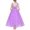 Purple, variant on Girls Dress Purple Check Flower Halter Hollow V-back Princess Pageant 6 Years