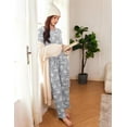 thumbnail image 4 of Ekouaer 2 Pack Women Pajama Long Sleeve Sleepwear Soft Loungewear Pjs Sets with Pockets, 4 of 5