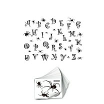 SLYNSHome 18 Pcs Halloween Wall Stickers,Letters & Spider Web Window Clings for Halloween Party Supplies