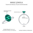 thumbnail image 5 of Rosec Jewels 3 Ct Lab Grown Emerald Engagement Ring with Diamond - AAAA Grade - Oval Emerald Ring for Women, 925 Sterling Silver, US 4.00, 5 of 8
