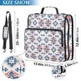 thumbnail image 2 of FORMRS Zipper Binder with Shoulder Strap 2-inch Ring 500 Sheet Capacity File Bag, Navy Blossom Mosaic, 2 of 5