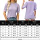 thumbnail image 3 of Camisa De Punto Superior Señoras Cami Top Blusa Cuello redondo Camiseta de moda Ropa de vacaciones (Púrpura L) Cgtredaw Para estrenar, 3 of 6