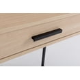 thumbnail image 3 of Mainstays Wood & Metal Accents Writing Desk with Drawer and Door for Teen/Adult, Light Wood, 3 of 5