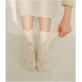 thumbnail image 6 of YooGuoGuo 5 Pair Cute Ankle Socks for Women Coquette Bow Print Ruffle Frilly Cotton Socks Lace Trim Breathable Summer Socks, 6 of 6