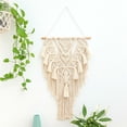 thumbnail image 3 of Tapiz de macramé bohemio hecho , cuerda de , tejido , borla de punto, colgante de pared, dormitorio, boda, decoración artística art BLESIY Macramé Tela decorativa, 3 of 8