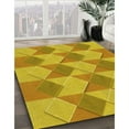 thumbnail image 3 of Ahgly Company Machine Washable Indoor Round Transitional Deep Yellow Area Rugs, 6' Round, 3 of 7