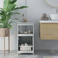 thumbnail image 2 of Costway Gabinete De Piso Para Baño, Organizador Independiente Con Una Sola Puerta, Estante Abierto, Dispositivo Antivuelco, Estilo Moderno Al Lado Del Gabinete Para Baño, Sala De Estar, Entrada, 2 of 5