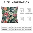 thumbnail image 6 of JRXY Throw Pillow Cover Beach Cheerful Tropical Dark Green Leaves of Palm Trees and Flowers Decorative Pillow Case Home Decor Pillowcase,2 Pcs White, 6 of 6